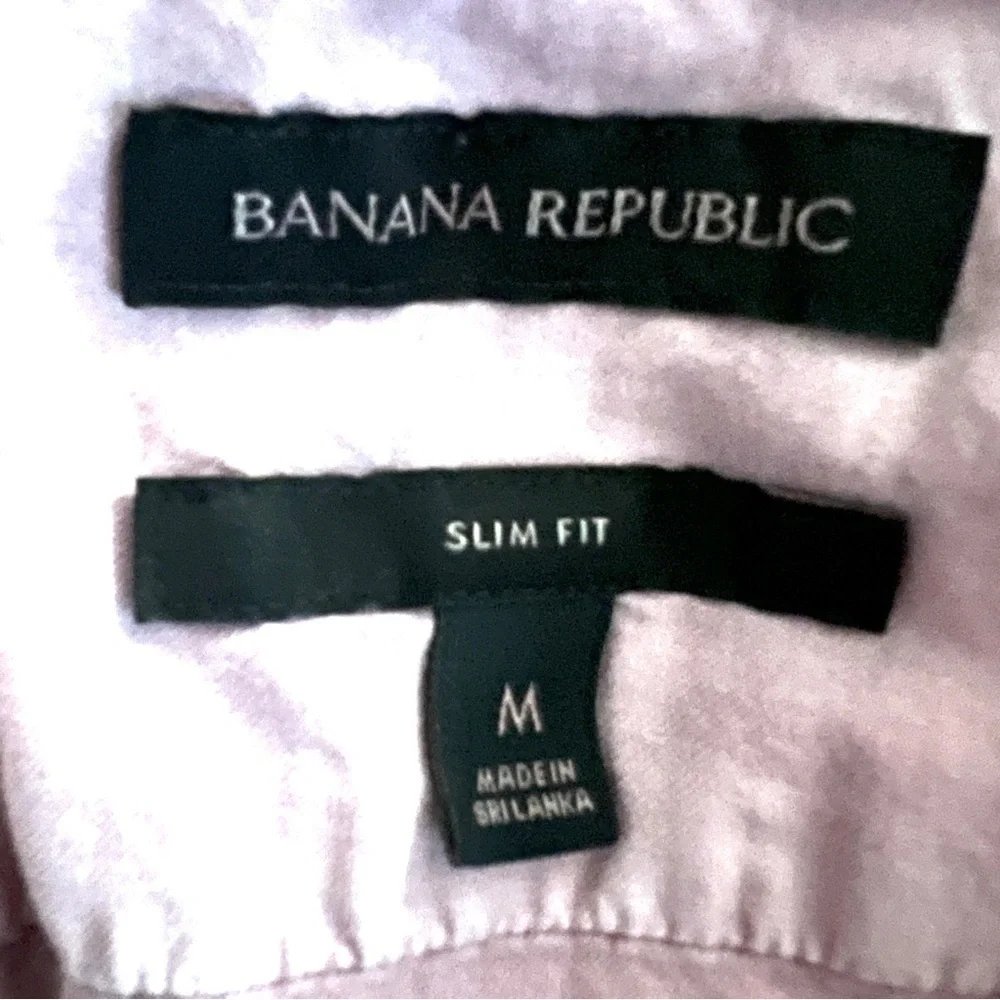 Banana Republic Mauve Men’s Casual Button Down Shirt 100% Cotton Size Medium EUC